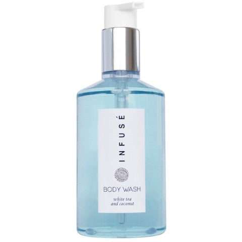 Refillable Pump Bottles of Infuse White Tea and Coconut Body Wash | GuestOutfitters.com
