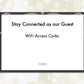 Customizable Laminated Beekman 1802 Fresh Air WiFi Access Code Cards for Vacation Rentals and BNBs | GuestOutfitters.com